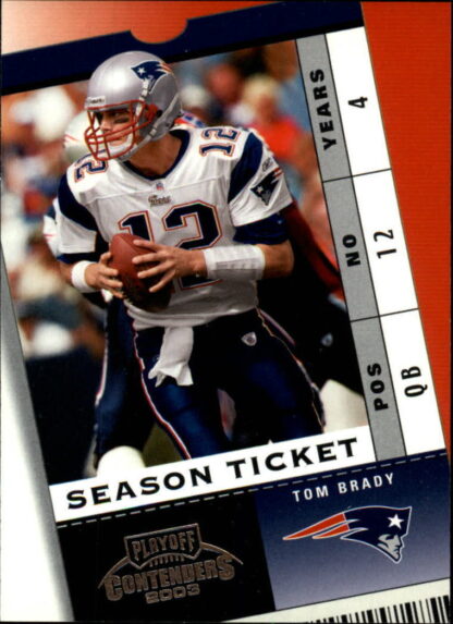 Tom Brady 2003 Playoff Contenders Season Ticket #22 Football Card