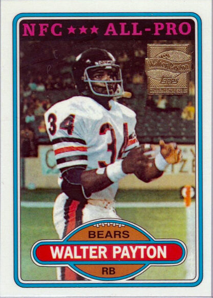 Walter Payton 2001 Topps COMMEMORATIVE COLLECTION Reprint #160
