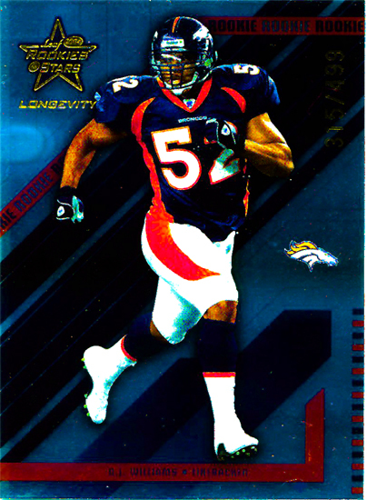 D.J. Williams 2004 Rookies & Stars Longevity #215 Rookie Football Card /499