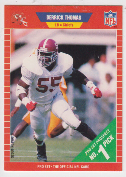 Derrick Thomas 1989 Pro Set #498 Rookie Card