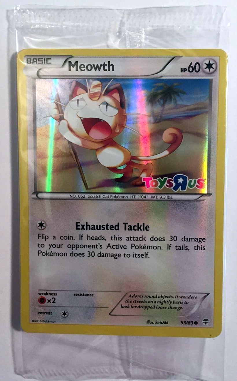 Meowth 53 83 Xy Generations Pokemon Toys R Us Promo Holo Foil Sealed Djs Pokemon Cards