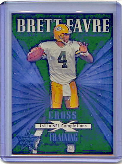 Brett Favre 1999 Leaf Rookies and Stars Cross Training Football Card #CT10 /1250