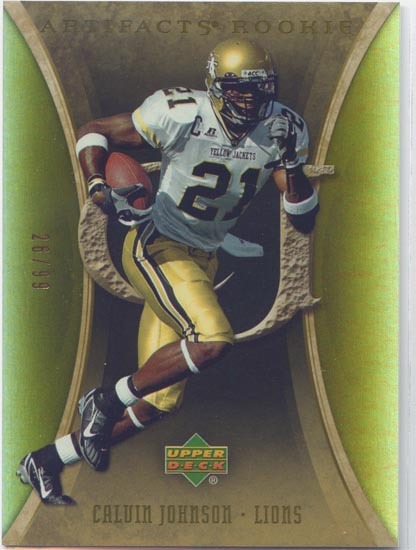 Calvin Johnson 2007 Upper Deck Artifacts #161 Rookie Card /99