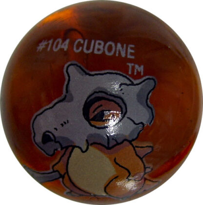 Cubobe #104 Dk. Orangish Colored GLASS Vintage Pokemon MARBLE