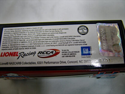 2014 Daytona 500 56th Annual Action Collectables 1:64 Scale Stock Car Bottom