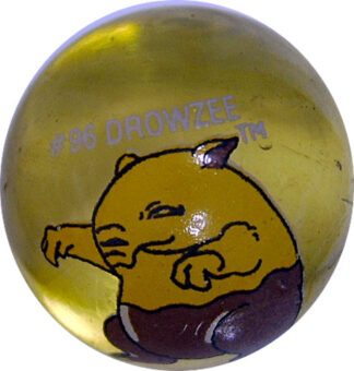 Drowzee #96 Lt. Yellow Colored GLASS Vintage Pokemon MARBLE