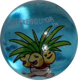 Exeggutor #103 Blue Colored GLASS Vintage Pokemon MARBLE