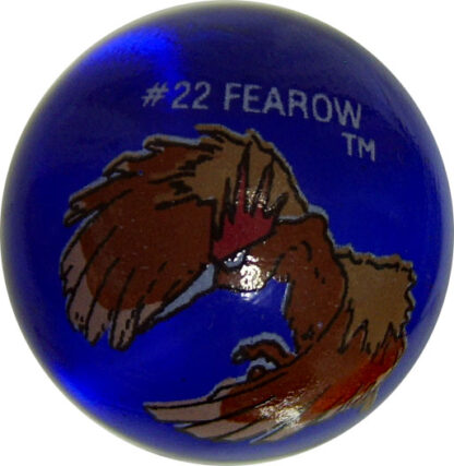 Fearow #22 Dk. Blue Colored GLASS Vintage Pokemon MARBLE