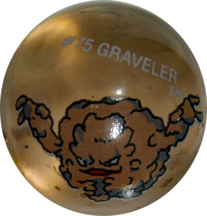 Graveler #75 Sand Colored GLASS Vintage Pokemon MARBLE