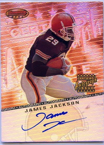 James Jackson 2001 Bowmans Best Certified Autograph Rookie Card #BB-JJ
