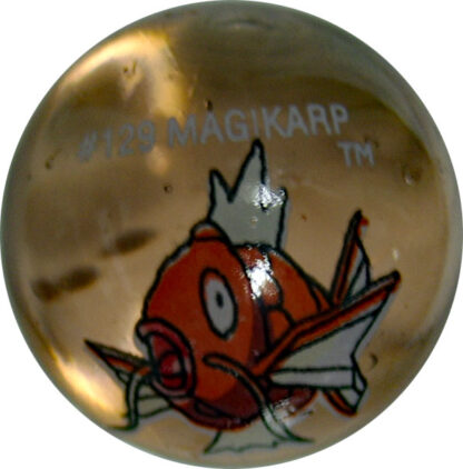 Magikarp #129 Sand Colored GLASS Vintage Pokemon MARBLE