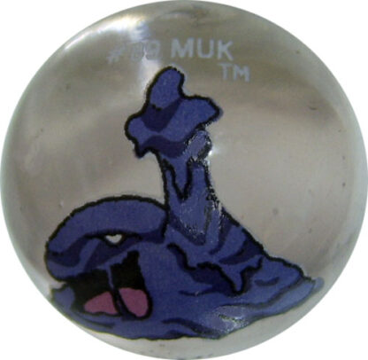 Muk #89 Clear Colored GLASS Vintage Pokemon MARBLE