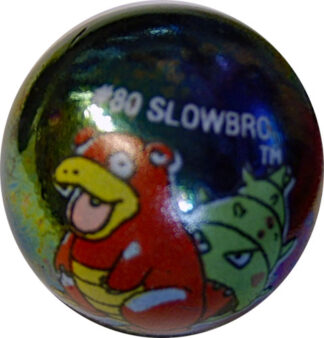 Slowbro #80 Metallic Holo Colored GLASS Vintage Pokemon MARBLE