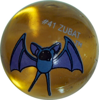 Zubat #41 Sand Colored GLASS Vintage Pokemon MARBLE